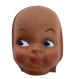 Vintage Plastic Baby Doll Head Face Kitschy creepy Dollmaker Arts Craft NOS